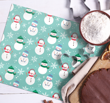 Platzset Weihnachten Weihnachtsschneemann - TenStickers