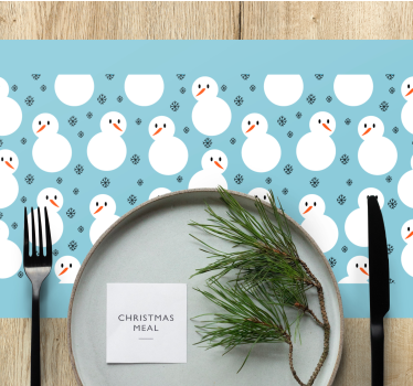 Platzset Weihnachten Weihnachtsschneemann-muster - TenStickers