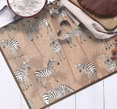 Platzset Zebra Palmen und - TenStickers