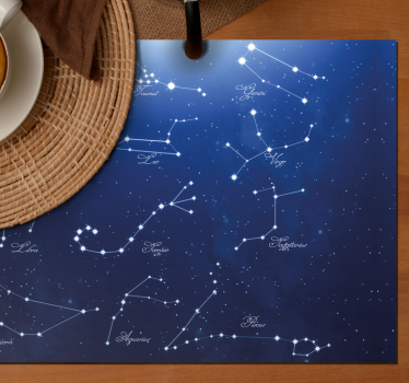 Tischset elegant Blaue sternzeichensterne - TenStickers
