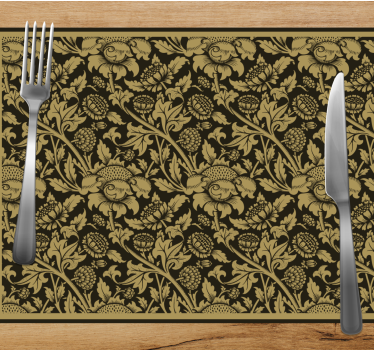 Tischset elegant botanische eleganz - TenStickers