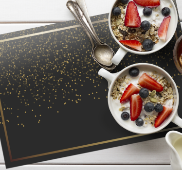 Tischset elegant in elegantem schwarzem glitzer - TenStickers