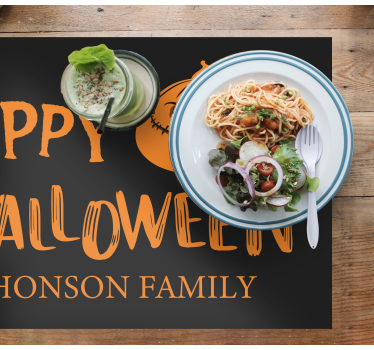 Tischset halloween familienbegrüßung - TenStickers