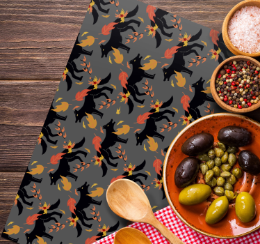 Tischset halloween füchse mit flammen - TenStickers