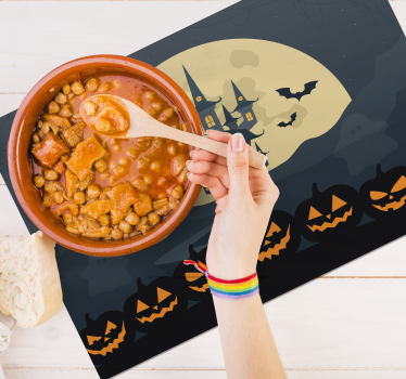 Tischset halloween gespenstische burgszene - TenStickers