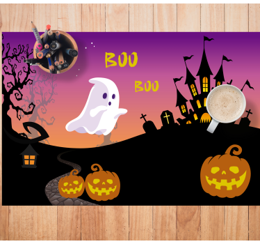 Tischset halloween gespenstische kürbisszene - TenStickers