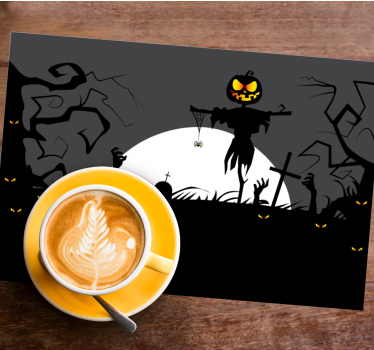 Tischset halloween gespenstischer kürbis-schelm - TenStickers