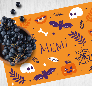 Tischset halloween gruseliges halloween menü - TenStickers