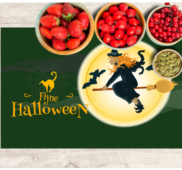 Tischset halloween hexenbesen szene - TenStickers