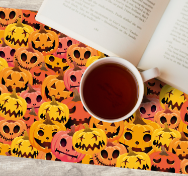Tischset halloween kürbis kunst kollektion - TenStickers