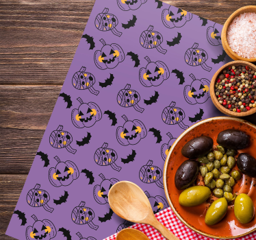 Tischset halloween mit verspielten kürbis-mustern - TenStickers