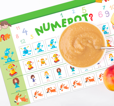 Tischset kinder buntes lernspielbrett - TenStickers