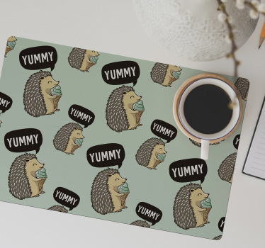 Tischset kinder glücklicher igel snack - TenStickers