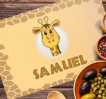 Tischset kinder im giraffen-design - TenStickers