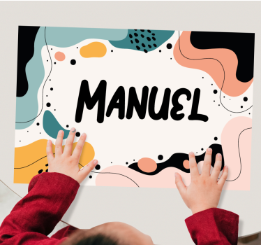 Tischset kinder lebendige abstrakte formen - TenStickers