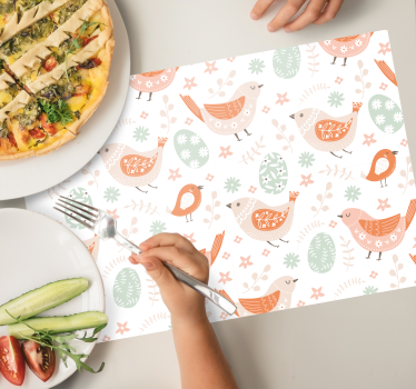 Tischset kinder mit charmanten vogelmustern - TenStickers