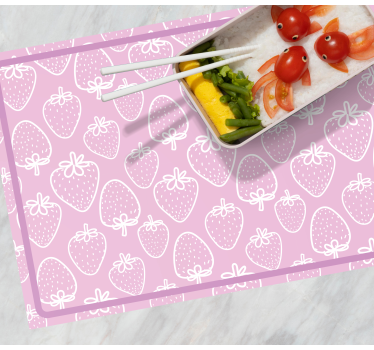 Tischset kinder mit erdbeer-muster - TenStickers