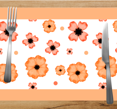 Tischset kinder mit floralen mustern - TenStickers