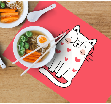 Tischset kinder mit niedlichem katzenmotiv - TenStickers