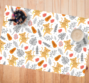 Tischset kinder mit niedlichem tiermuster - TenStickers
