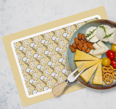 Tischset kinder mit niedlichen cartoonfiguren - TenStickers