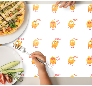 Tischset kinder mit niedlichen kükenmotiven - TenStickers
