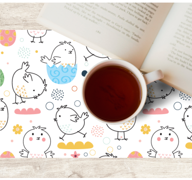 Tischset kinder mit niedlichen vogelmustern - TenStickers