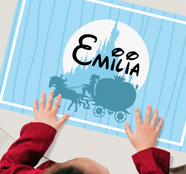 Tischset kinder mit pferdekutsche design - TenStickers