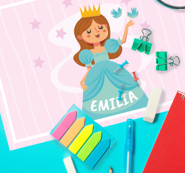 Tischset kinder mit prinzessinnen-illustration - TenStickers