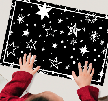 Tischset kinder mit sternennacht muster - TenStickers