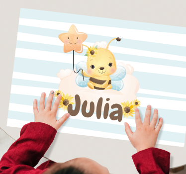 Tischset kinder mit süßem bienencharakter - TenStickers