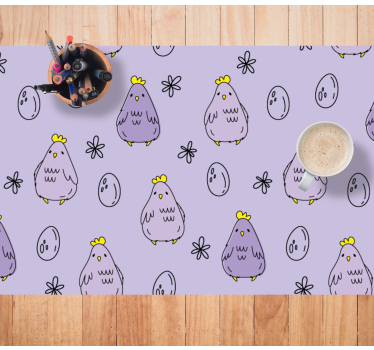 Tischset kinder mit süßem hühner-muster - TenStickers