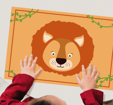 Tischset kinder mit süßem löwenkopf - TenStickers