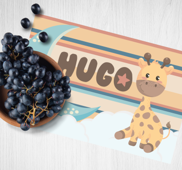 Tischset kinder mit süßer giraffenfigur - TenStickers