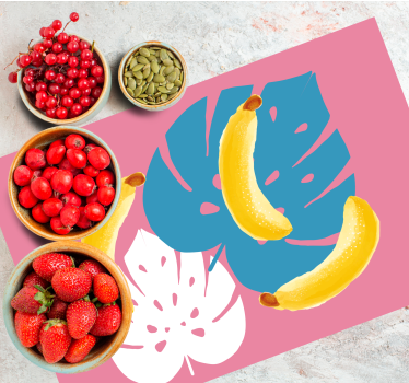 Tischset kinder mit tropischem bananenmuster - TenStickers