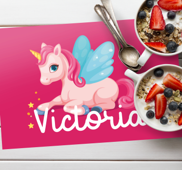 Tischset kinder mit verspielter einhorn-illustration - TenStickers