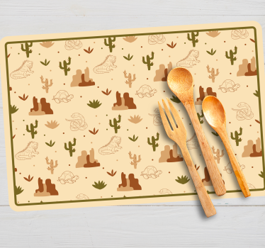 Tischset kinder mit wüstentier-motiv - TenStickers