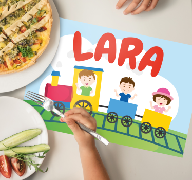 Tischset kinder mit zug illustration - TenStickers