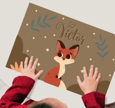 Tischset kinder niedlicher fuchs charakter - TenStickers
