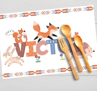 Tischset kinder tierfreunde versammlung - TenStickers
