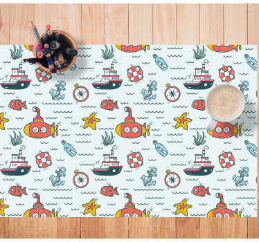 Tischset kinder unterwasser u-boot abenteuer - TenStickers