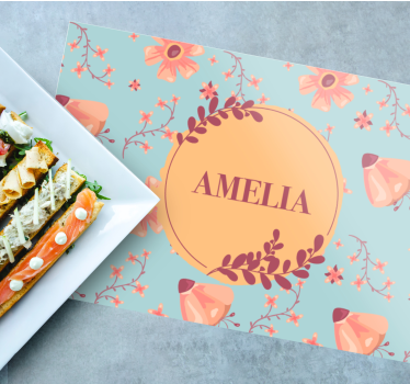 Tischset mit namen botanisch personalisiert - TenStickers