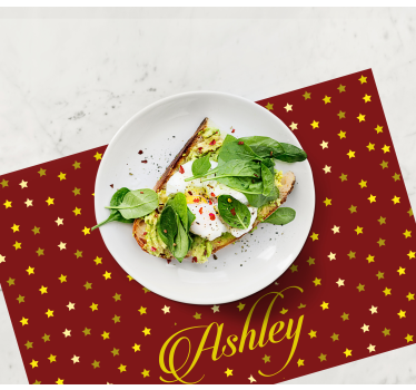 Tischset mit namen sternenplatte personalisiert - TenStickers