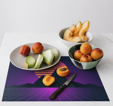 Tischset modern geometrische dämmerungslandschaft - TenStickers