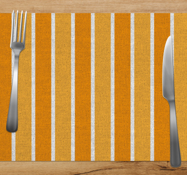 Tischset modern gestreifte orange oberfläche - TenStickers