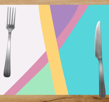 Tischset modern mit abstrakten bunten schichten - TenStickers