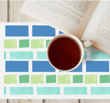 Tischset modern mit buntem rechtecke-muster - TenStickers