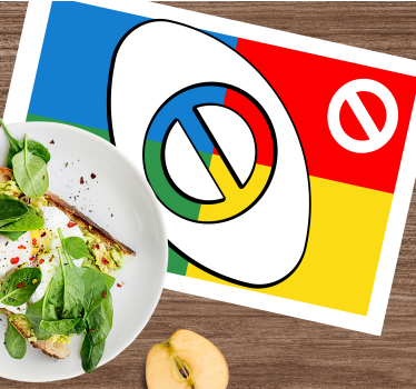 Tischset modern mit bunten abstrakten formen - TenStickers