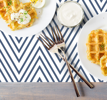 Tischset modern mit elegantem zickzackmuster - TenStickers