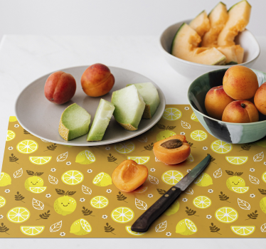 Tischset modern mit fruchtigem muster - TenStickers